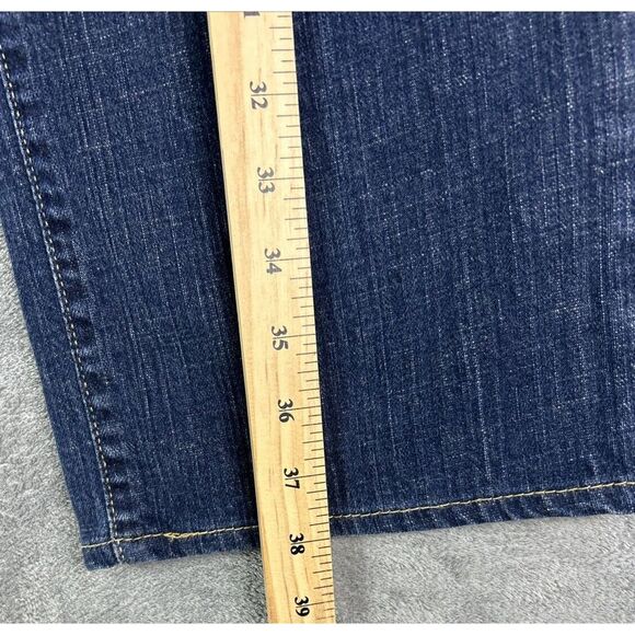 Eddie Bauer Women's Size 6 R Shaped Fit Blue High Rise Straight Jeans Baggy Y2K - Picture 10 of 15